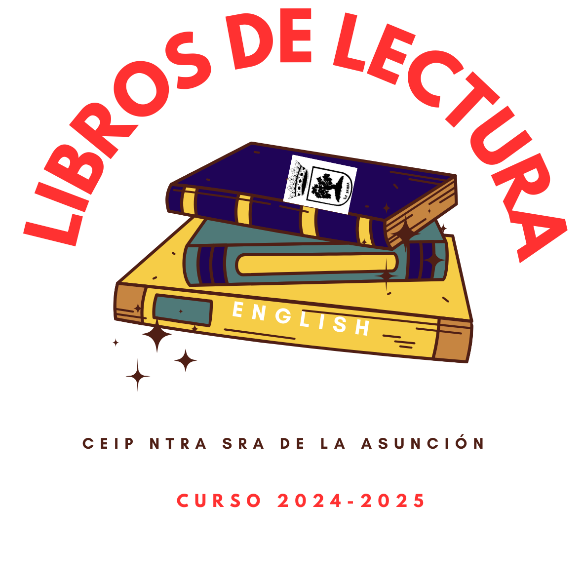 Sticker circular sobre club de lectura