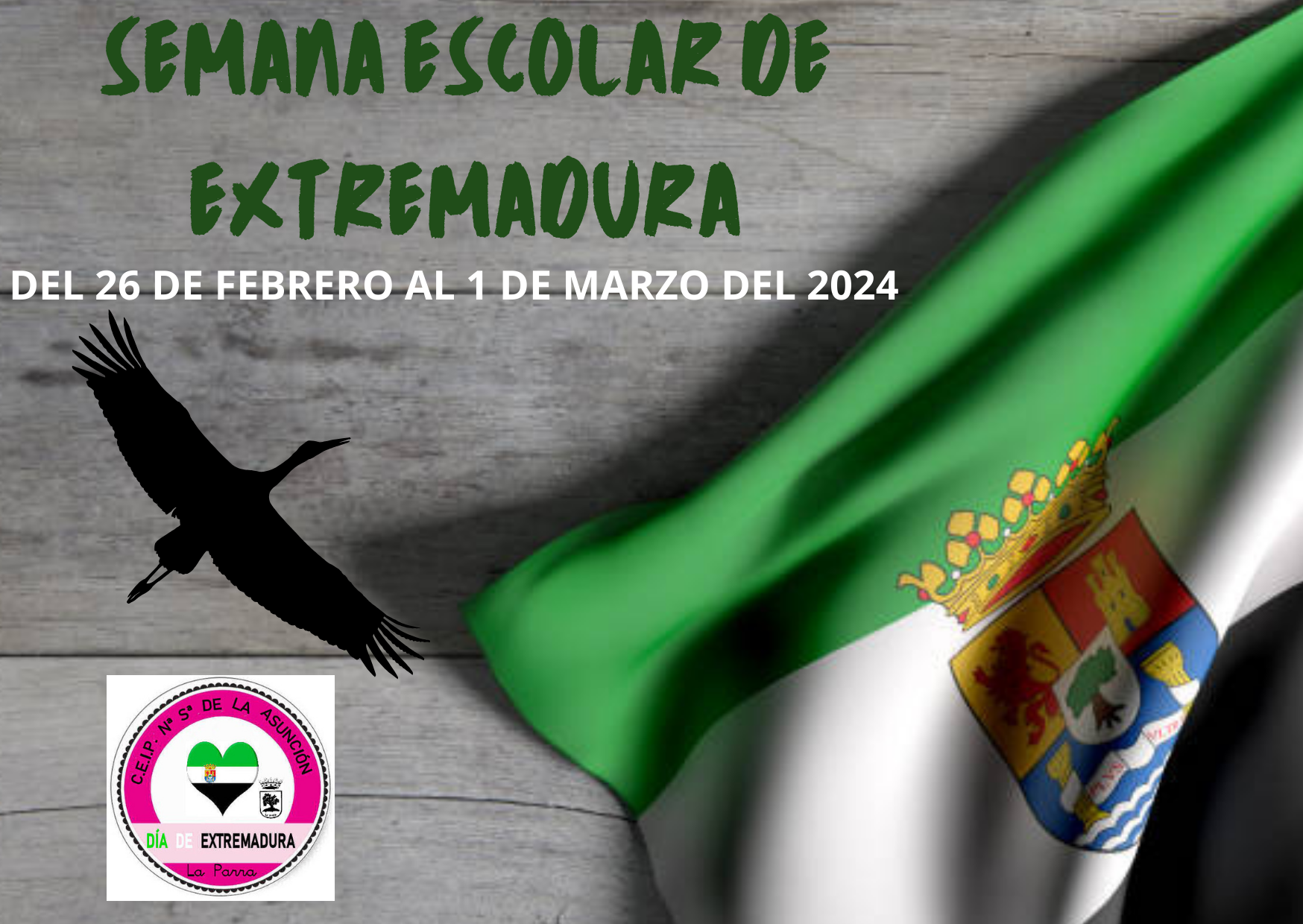 cartel semana de extremdura en la escuela