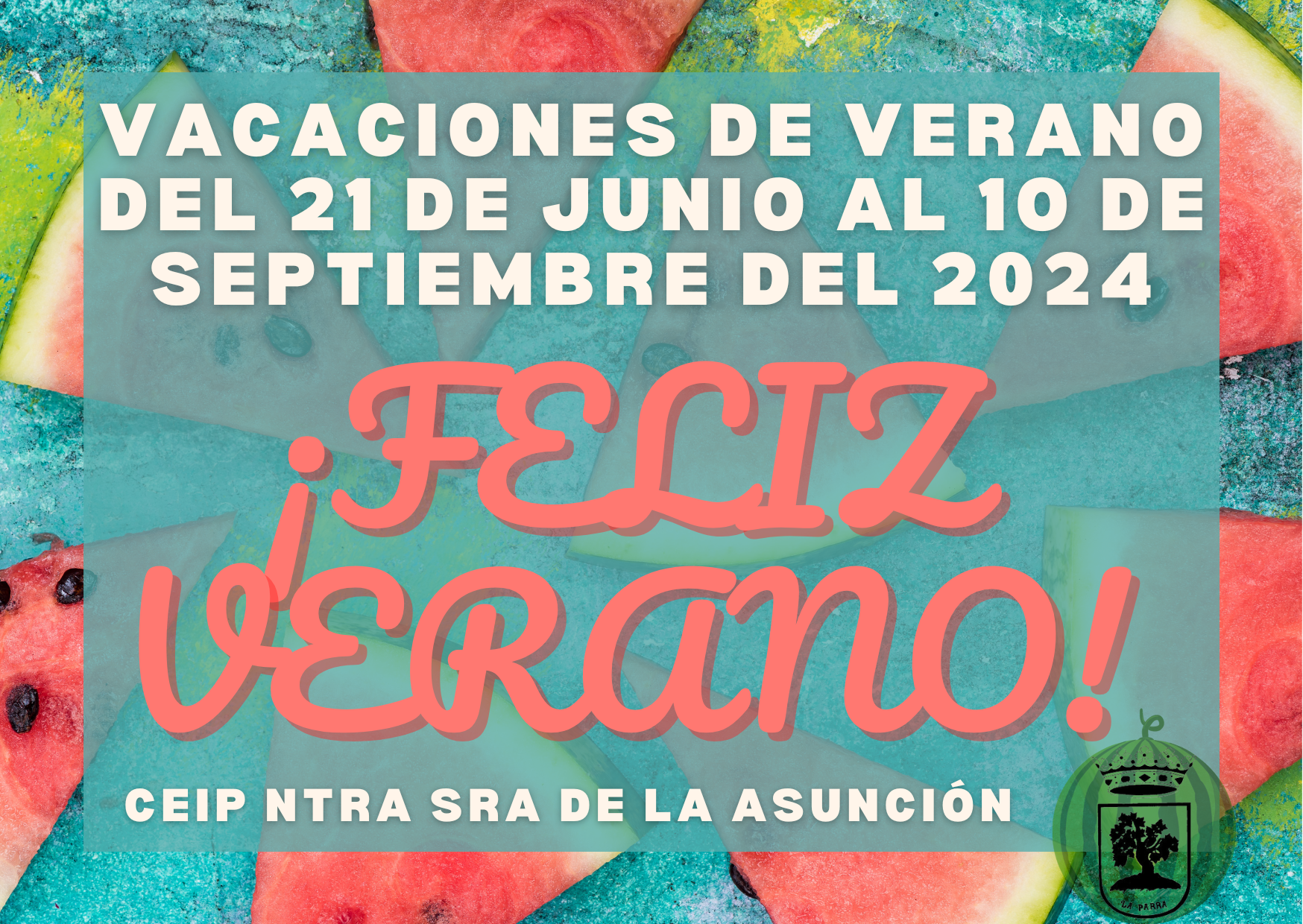 VACACIONES DE VERANO DEL 21 DE JUNIO AL 1O DE SEPTIEMBRE