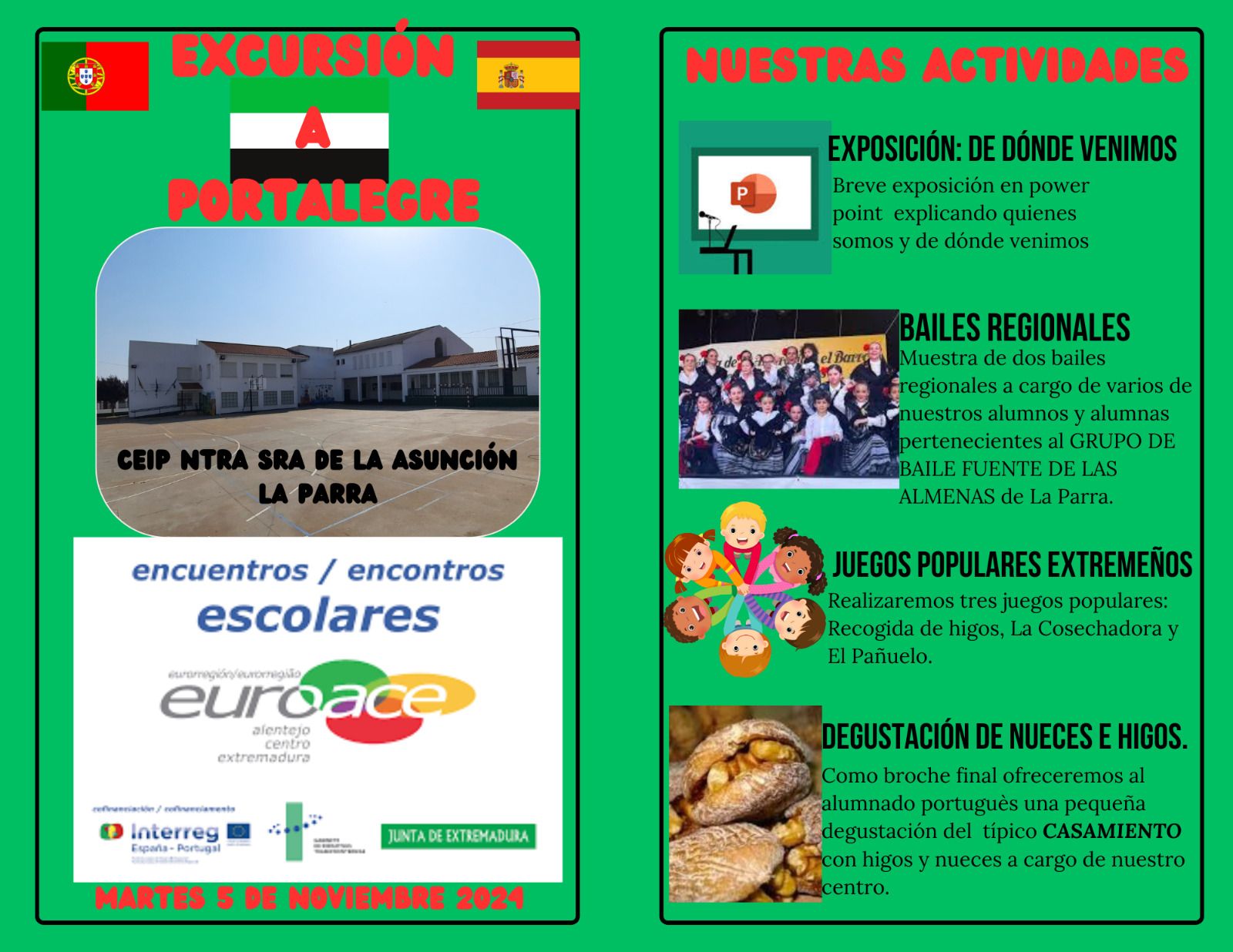 PLANNING DE ACTIVIDADES DE PARTE DEL CEIP NTRA SRA DE LA ASUNCIÓN