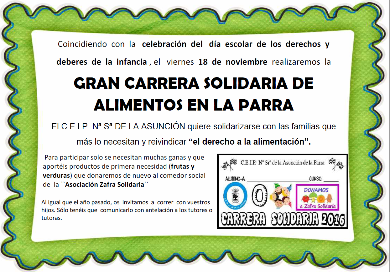 Carrera solidaria 2016