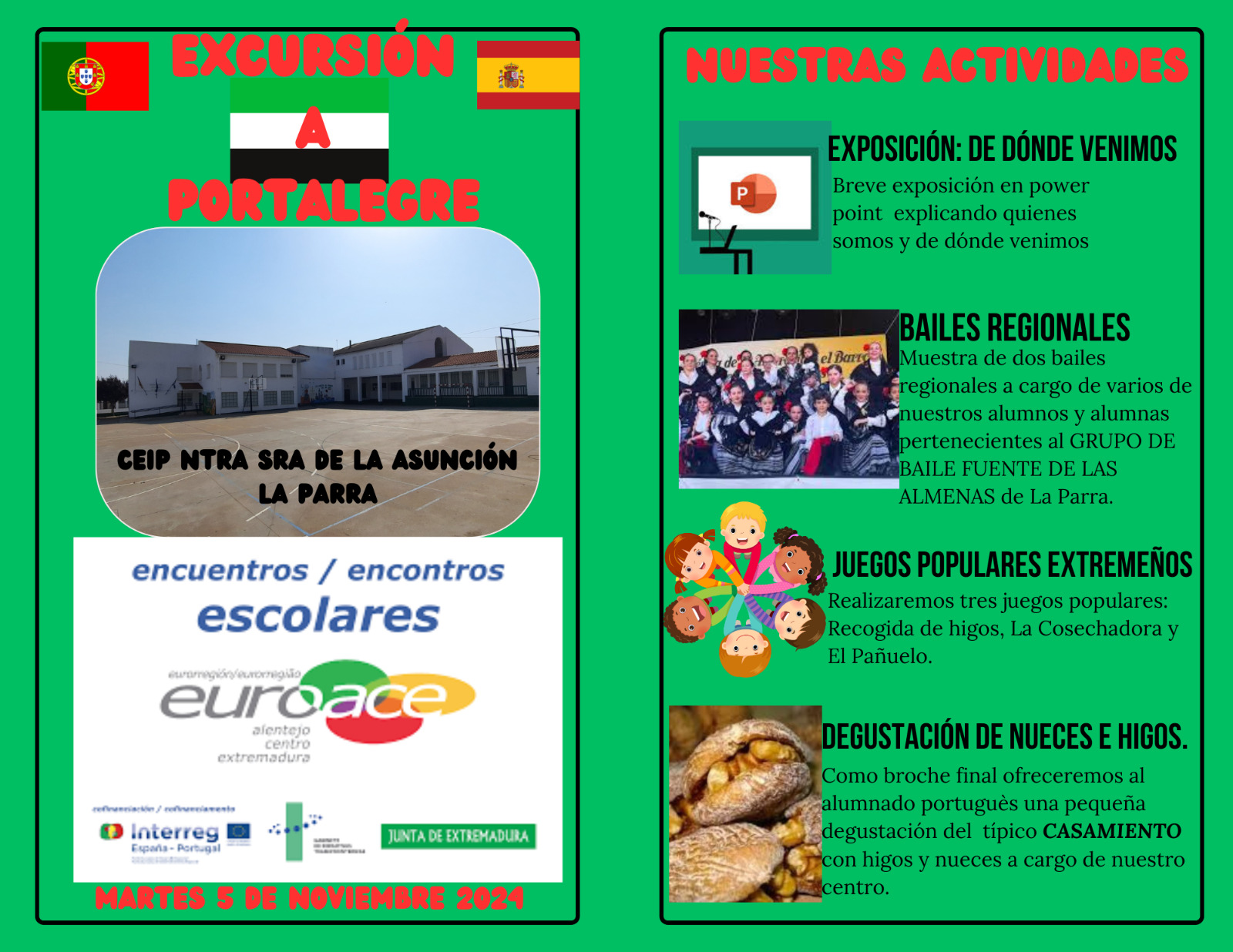 PLANNING DE ACTIVIDADES DE PARTE DEL CEIP NTRA SRA DE LA ASUNCIÓN